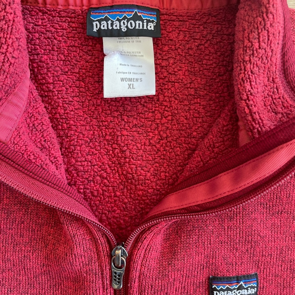 Patagonia Women's XL Red Better Sweater Full Zip - Picture 4 of 6